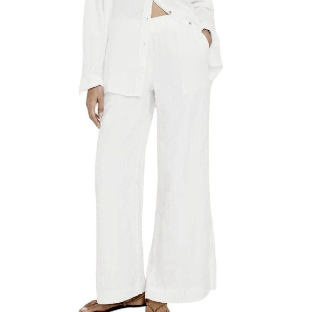 Old Navy White Wide-Leg Drawstring Pants